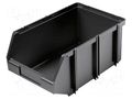 Container: cuvette; black; 162x108x75mm; CLICK BOX KISTENBERG KCB16-S411