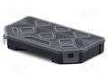 Container: collective; with partitions; black; 243x142x40mm KISTENBERG KTG25154
