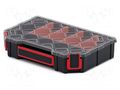 Container: collective; with partitions; black; low; 284x195x60mm KISTENBERG KTG30206S