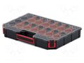 Container: collective; with partitions; black; low; 390x284x60mm KISTENBERG KTG40306S