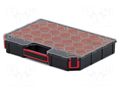 Container: collective; with boxes; black; low; 390x284x60mm; TAGER KISTENBERG KTG40306B
