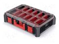 Container: collective; with partitions; black; low; 543x368x77mm KISTENBERG KMX55408S