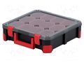 Container: collective; with boxes; black; 390x390x110mm; TITAN KISTENBERG KTI4040B-CG6U