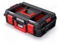 Chest; tool case; black; polymer; X BLOCK LOG; 546x380x194mm; IP55 KISTENBERG KXB604020F-S411