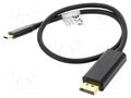 Adapter; DisplayPort 1.2,USB 3.2; DisplayPort plug,USB C plug LANBERG CA-CMDP10CU-0005BK