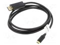 Adapter; DisplayPort 1.2,USB 3.2; DisplayPort plug,USB C plug LANBERG CA-CMDP10CU-0018BK