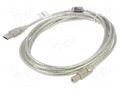 Cable; USB 2.0; USB A plug,USB B plug; gold-plated; 3m; Core: Cu LANBERG CA-USBA12CC-0030TR
