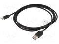 Cable; USB 2.0; USB A plug,USB B micro plug; gold-plated; 1.8m LANBERG CA-USBM20CU-0018BK