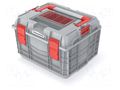 Chest; tool case; grey; polymer; C BLOCK ALU LOG; 450x380x297mm KISTENBERG KXCA454030-4C