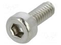 Screw; M2x5; 0.4; Head: cheese head; hex key; HEX 1,5mm; DIN 912 BOSSARD B2X5/BN612