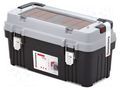 Chest; tool case; black-grey; polymer; OPTIMA; 586x296x305mm; 25kg KISTENBERG KOPA6030BM-4C