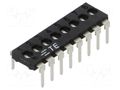 Switch: DIP-SWITCH; Poles number: 8; OFF-ON; Pos: 2; THT; tube TE Connectivity 1825190-7
