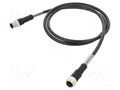 Cable: for sensors/automation; M12; PIN: 8; 1m; plug; 30VDC; 30VAC LAPP 22260099
