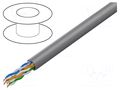 Wire; U/UTP; 4x2x24AWG; 5e; wire; CCA; PVC; grey; 305m; Øcable: 5mm LANBERG LCU5-15CC-0305-S
