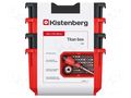 Container: cuvette; black,red; 156x110x90mm; 4pcs; TITAN KISTENBERG KTIS16