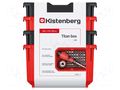 Container: cuvette; black,red; 156x110x90mm; 4pcs; TITAN KISTENBERG KTIS16