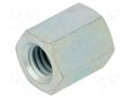 Screwed spacer sleeve; 12mm; Int.thread: M6; hexagonal; steel ELESA+GANTER GN6220-ST-M6-12-A