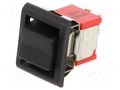 ROCKER; DP3T; Pos: 3; ON-OFF-ON; 2A/250VAC; 5A/28VDC; black; none TE Connectivity 2-1571987-6