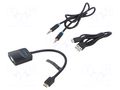Converter; Full HD 1080p; 0.15m; black; ABS; black VENTION AGABB