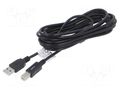 Cable; USB 2.0; USB A plug,USB B plug; gold-plated; 3m; black; box LANBERG CA-USBA15CU-0030BK