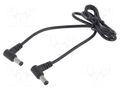 Cable; 2x0.5mm2; DC 5,5/2,1 plug x2; straight; black; 0.8m POS POSDC-T-PPL21-0.8