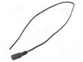 Cable; 2x0.5mm2; DC 5,5/2,1 socket; straight; black-grey,black POS POSDC-T-S21-0.5