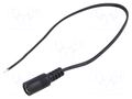 Cable; 2x0.5mm2; DC 5,5/2,5 socket; straight; black-grey,black POS POSDC-T-S25-0.25