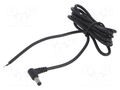 Cable; 2x0.5mm2; DC 5,5/2,5 plug; angled; black; 1.5m; -20÷80°C POS POSDC-Y-P25L-1.5