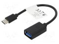 Adapter; OTG,USB 2.0; USB A socket,USB C plug; nickel plated LANBERG AD-OTG-UC-01