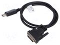 Cable; DisplayPort plug,DVI-D (24+1) plug; DisplayPort 1.2 LANBERG CA-DPDV10CU-0010BK