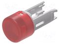 Actuator lens; 18; red; plastic; Ø7.5mm EAO 18-932.2
