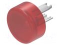 Actuator lens; 18; red; plastic; Ø13.8mm EAO 18-962.2