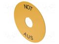 Description label; 22mm; OptoHiT; yellow; Ø: 90mm; plastic EAO 704.963.0