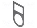Bezel without description label; 30mm; OptoHiT; black; aluminium EAO 704.968.3