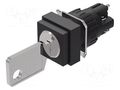Switch: rotary with key; 16mm; Stabl.pos: 1; NC + NO; 51; Pos: 2 EAO 51-145.025D2
