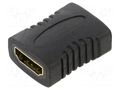 Adapter; HDMI socket,both sides; HDMI 1.4; black LANBERG AD-0018-BK