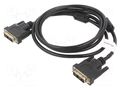 Cable; DVI-D (18+1) plug,both sides; 1.8m; black; single link LANBERG CA-DVIS10CC-0018BK