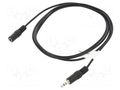 Cable; Jack 3.5mm 3pin socket,Jack 3.5mm 3pin plug; 1.5m; black LANBERG CA-MJFJ10CC-0015BK