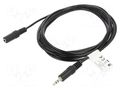Cable; Jack 3.5mm 3pin socket,Jack 3.5mm 3pin plug; 3m; black LANBERG CA-MJFJ10CC-0030BK
