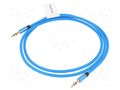 Cable; Jack 3.5mm 3pin plug,both sides; 1m; Plating: gold-plated LANBERG CA-MJMJ10CU-0010BL