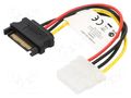 Cable: SATA; Molex male,SATA plug; 0.15m; black,red,yellow LANBERG CA-SAHD10CU-0015
