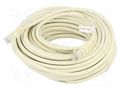 Patch cord; U/UTP; 6; stranded; CCA; PVC; white; 20m; 26AWG; Cores: 8 LANBERG PCU6-10CC-2000-W