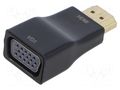 Adapter; HDMI plug,VGA female; Support: Full HD 1080p; black; ABS LANBERG AD-0016-BK