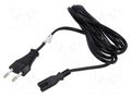Cable; CEE 7/16 (C) plug,IEC C7 female; PVC; Len: 1.8m; black LANBERG CA-C7CA11CC-0018BK