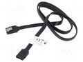 Cable: SATA; SATA plug,both sides; 0.7m; with metal latches LANBERG CA-SASA14CU-0070BK