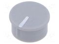 Cap; thermoplastic; push-in; Pointer: white; grey CLIFF K85-GRY-L
