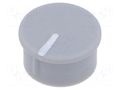 Cap; thermoplastic; push-in; Pointer: white; grey CLIFF K85-GRY-L