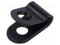 Fixing clamp; 3.2mm; polyamide; black; Cable P-clips ESSENTRA ESS-20560294