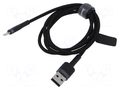 Cable; High Speed,USB 2.0; Apple Lightning plug,USB A plug; 1m BASEUS CALKLF-BG1