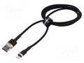 Cable; High Speed,USB 2.0; Apple Lightning plug,USB A plug; 1m BASEUS CALKLF-BV1